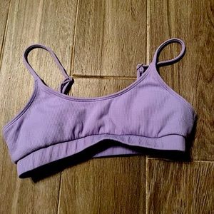Purple, ribbed bikini set